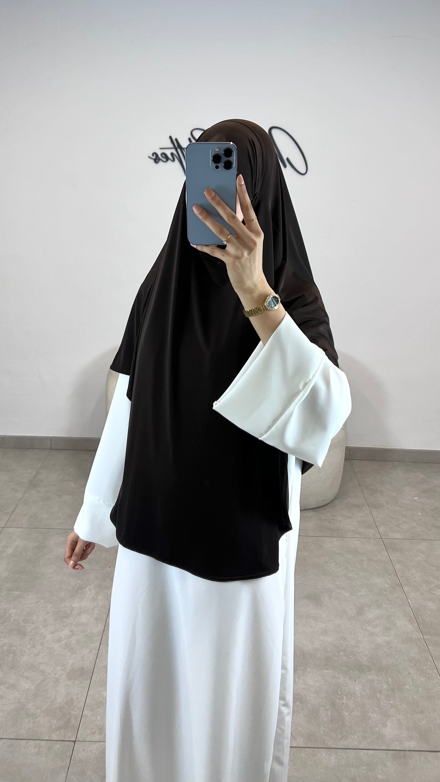 khimar jersey premium marron