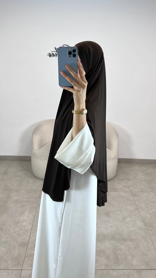 khimar jersey premium marron