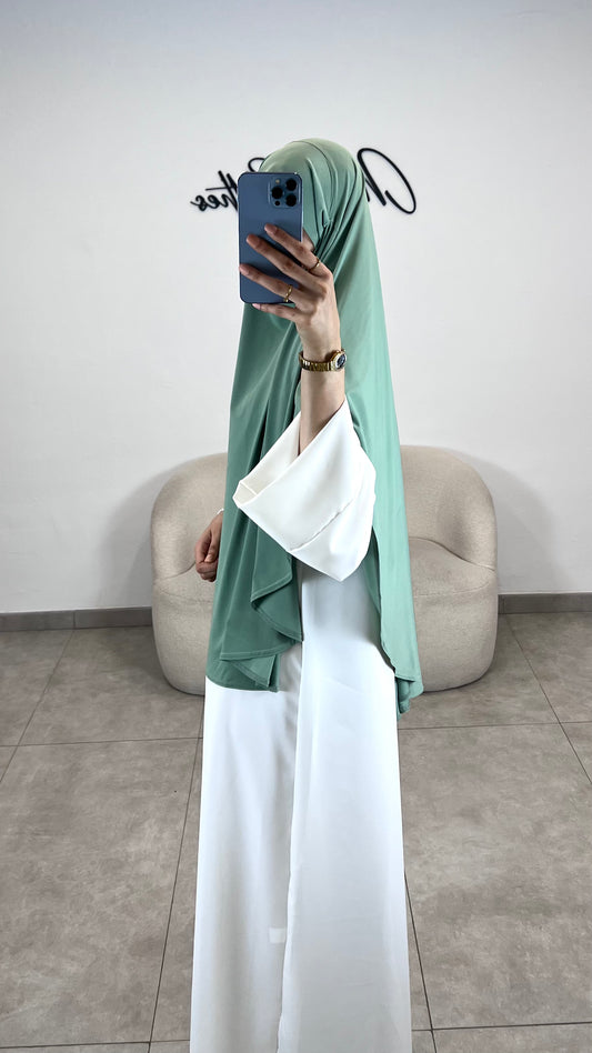 khimar jersey premium vert d'eau