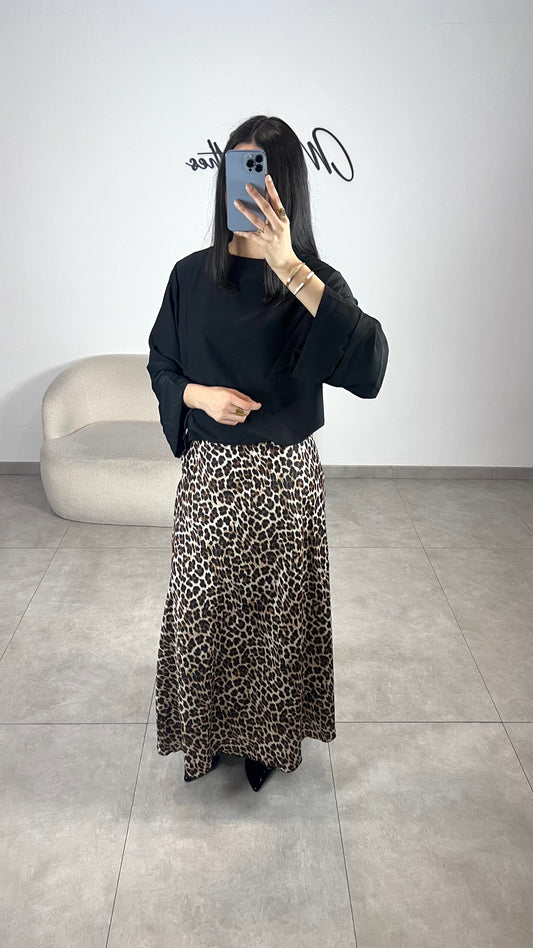 White satin skirt