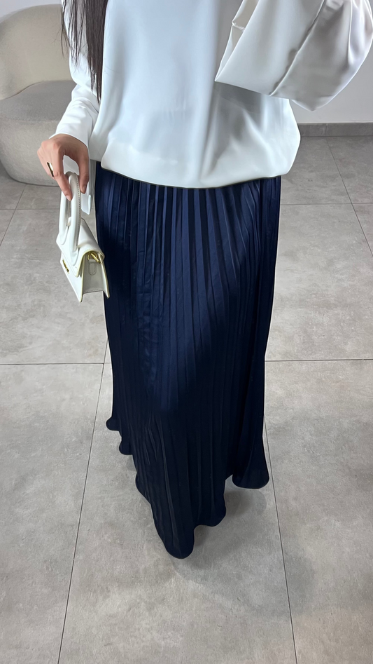 Black satin skirt