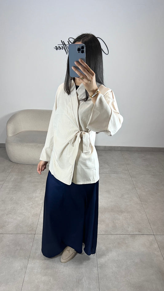 White satin skirt