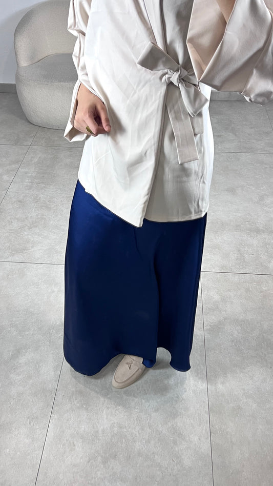 White satin skirt