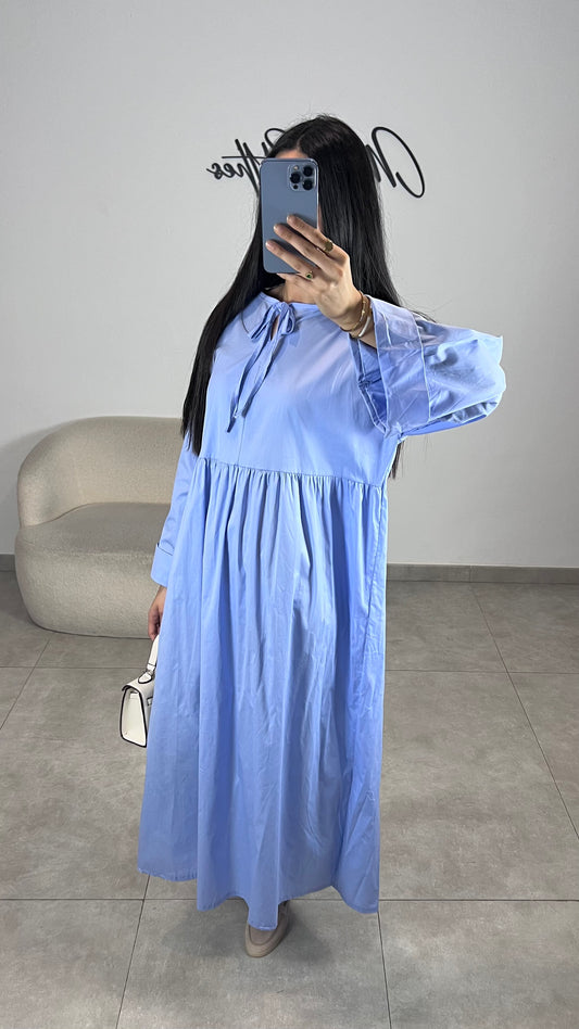 Robe évasée bleu