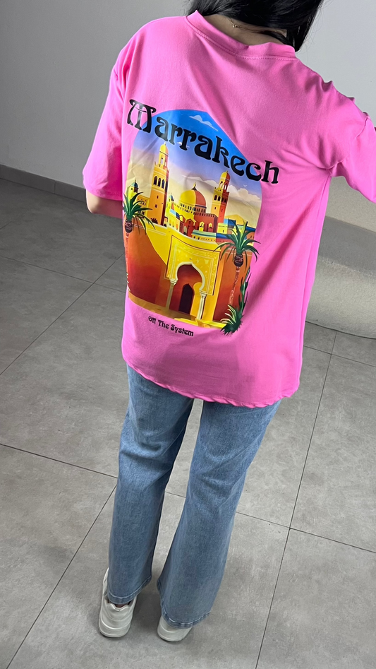 Marrakech pink t-shirt
