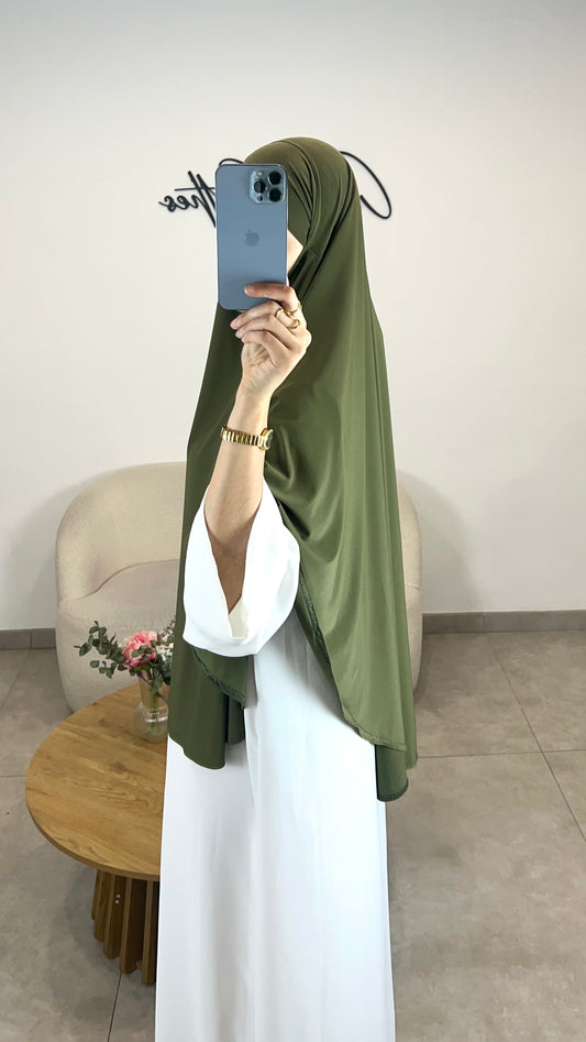 khimar jersey premium vert kaki