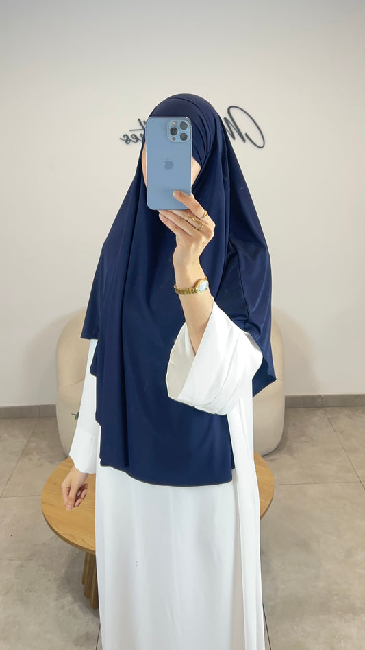 khimar jersey premium bleu marine